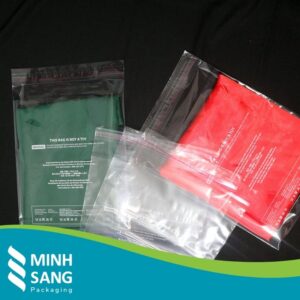 Túi Pe Màu Dán Miệng Keo In