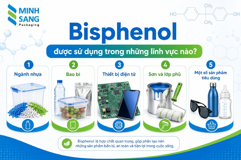 Bisphenol được sử dụng trong những lĩnh vực nào?