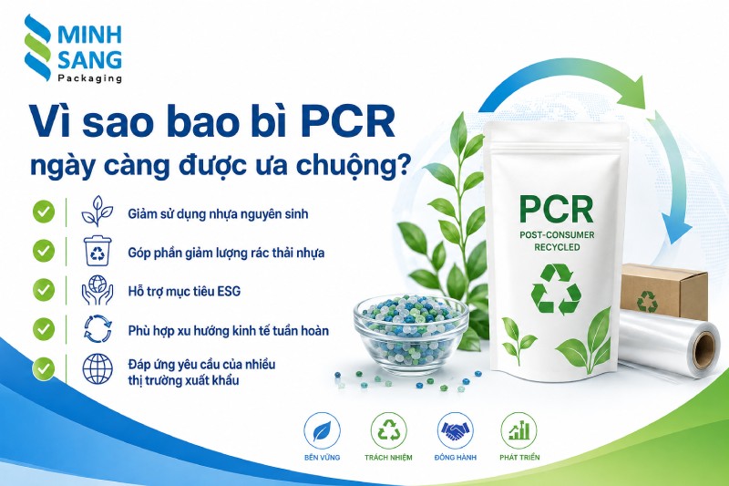 Vì sao bao bì PCR ngày càng được ưa chuộng?