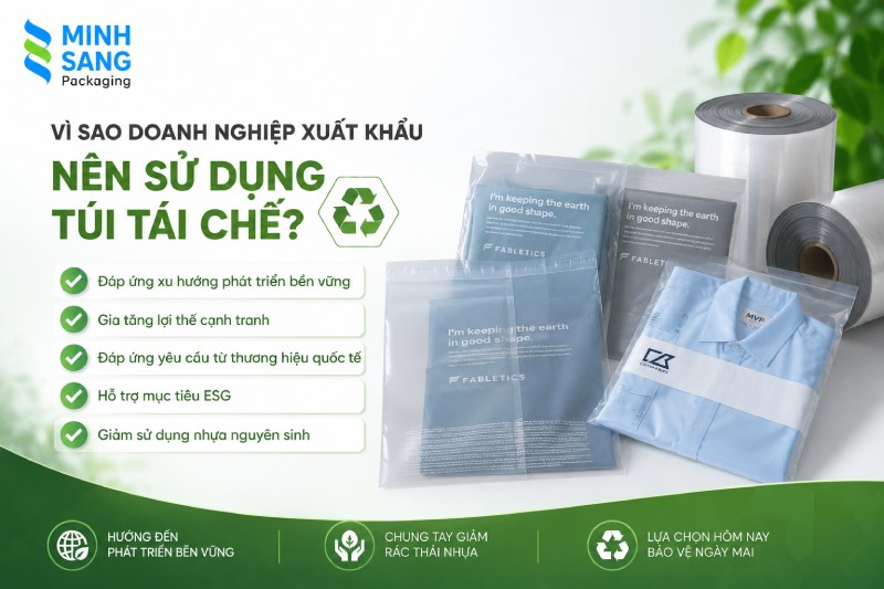 Vì sao doanh nghiệp xuất khẩu nên sử dụng túi tái chế?
