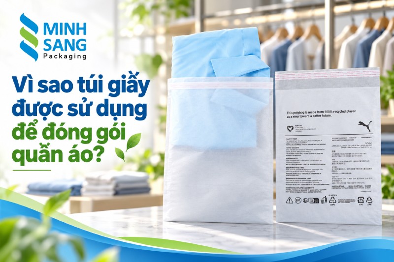 Vì sao túi giấy được sử dụng để đóng gói quần áo?