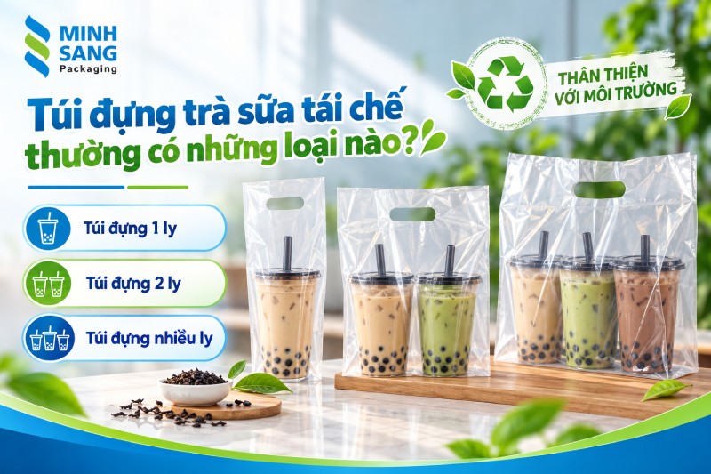 Túi đựng trà sữa tái chế thường có những loại nào